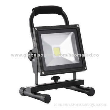Portable LED Floodlight with 10, 20, 30, 50W, cUL, GS, EMC, IP65, 3-year Guarantee, Epistar Chip